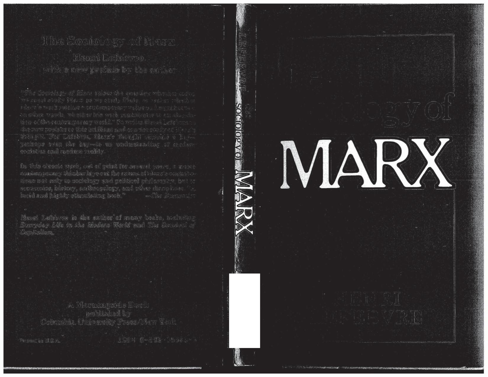 The Sociology of Marx.